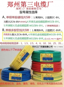 BV、BVR、ZCBV、WDZBBYJ、WDZBNBYJ、ZCNBV、WDZBNRYJYP、WDZBNRYJS